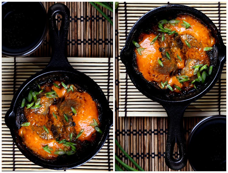 Baked Oyster Mushrooms with Dynamite Sauce