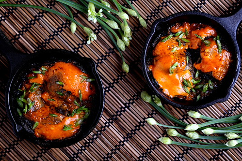 Baked Oyster Mushrooms with Dynamite Sauce