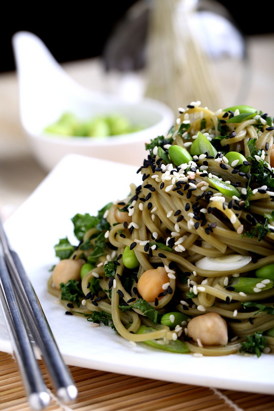 Springtime Green Tea Noodle Salad