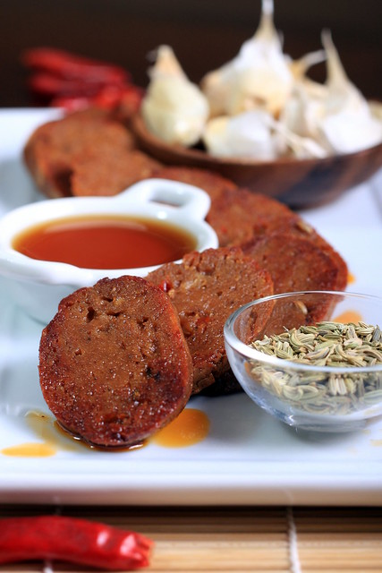 Vegan Sausages with Sriracha and Five-Spice Powder