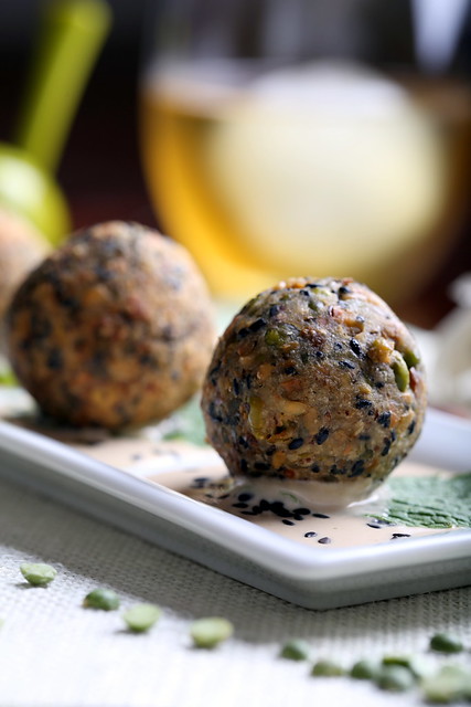Green Lentil, Pistachio and Walnut Fauxlafel