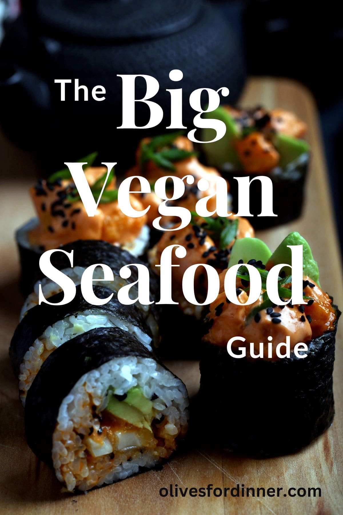 The big vegan seafood guide graphic.