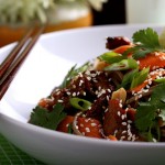 Curry-Scented Soy Curls with Sesame-Cinnamon Dressing