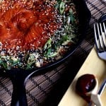 Baked Sweet Potato with Gochujang and Peanut Butter Sauce