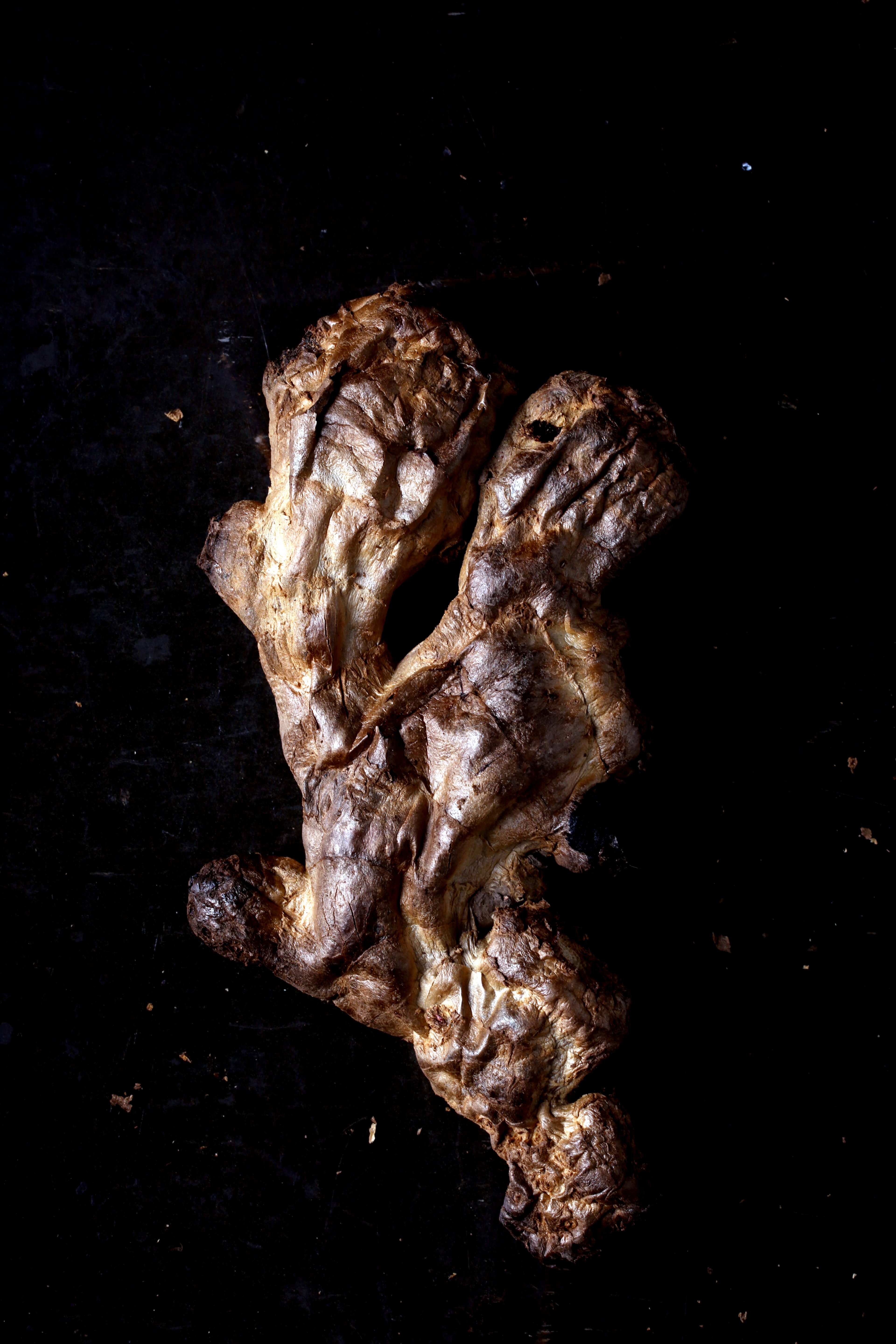 A piece of roasted ginger.