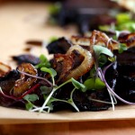 Miso-Scented Portobello with Garlic Cauliflower Mash