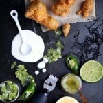 Seaweed-Tofu Beignets with Jalapeño and Shikuwasa Jam Paste