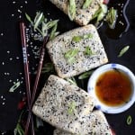 Sesame Crusted Fu with Soy-Agave Sauce