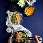 Two spicy sushi bowls.