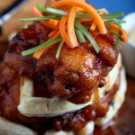 Vegan Chicken and Waffles with Sriracha-Maple Syrup