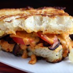 Vegan Grilled Cheese with Shiitake Bacon and Tomato