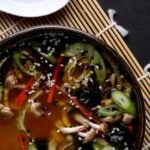 A bowl of vegan miso soup.