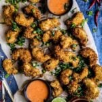 Vegan shrimp, made from king oyster mushrooms.